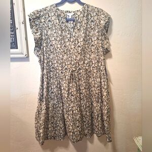 100% Cotton Floral Print Women's Dress With Pockets. XXXL (22)